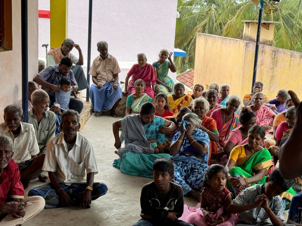 elderly people gathering