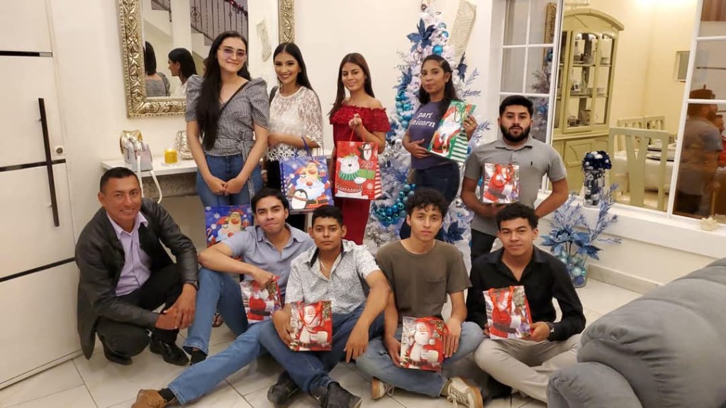 people holding gifts