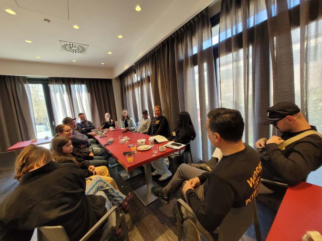 WOP team sitting for a discussion
